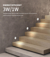 Lampe d'escalier LED intelligente étanche IP65 3W encastrée pour extérieur, avec capteur WiFi, éclairage de sécurité pour jardin et couloir