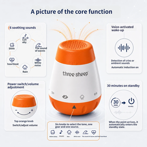 <span class=keywords><strong>Générateur</strong></span> <span class=keywords><strong>de</strong></span> <span class=keywords><strong>bruit</strong></span> <span class=keywords><strong>blanc</strong></span>, apaisant pour le sommeil, machine à sons pour bébé avec capteur <span class=keywords><strong>de</strong></span> pleurs, son <span class=keywords><strong>de</strong></span> battement <span class=keywords><strong>de</strong></span> cœur, haut-parleur portable pour le sommeil des tout-petits - Product Image 6