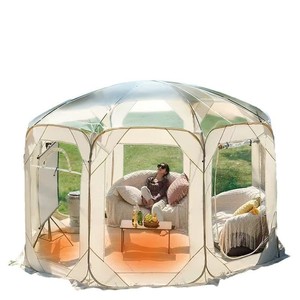 Thickened Clear PVC Oxford Polyester One Bedroom Outdoor Four-Season Portable <b>Glamping</b> Camping <b>Tent</b> 3000mm+ Waterproof - Product Image 5