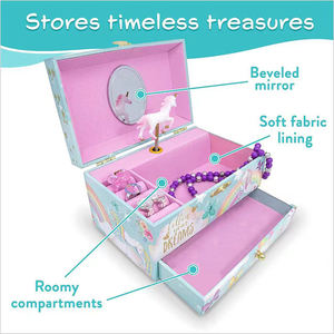 Caja de Música de Lujo para Niñas, Diseño de Princesa Blanca con Llave, Caja de Joyería Personalizada con Forma de Bailarina, Caja Musical para Regalo - Product Image 5