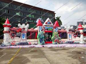 ملعب ألعاب رياضية قابل للنفخ على شكل متاهة حرب الزومبي مع مسار عقبات قابل للنفخ - Product Image 6