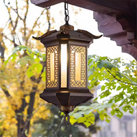 Lámpara colgante contemporánea para exteriores, LED impermeable, Villa, jardín, patio, puerta, pasillo, balcón, lámpara colgante