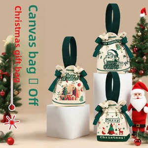 Creative Canvas Material <strong>Christmas</strong> Gift <strong>Bag</strong> for Apple Packaging and Candy Satchel for <strong>Christmas</strong> Eve Decorations - Product Image 2