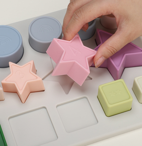 Rompecabezas Montessori, juguetes sensoriales de emparejamiento, forma de parroquia, juego de mesa de entrenamiento de pensamiento cognitivo, juguetes educativos para niños - Product Image 4