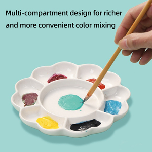 <span class=keywords><strong>Palette</strong></span> de <span class=keywords><strong>peinture</strong></span> professionnelle Xin Bowen-Design fleur de prunier en céramique adapté aux peintures à l'aquarelle et à la <span class=keywords><strong>gouache</strong></span> - Product Image 3