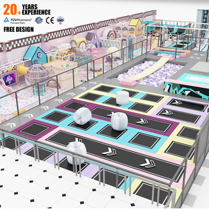Factory Free Design Custom Commercial Indoor Amusement Park Macaron Naughty Castle <b>Trampoline</b> Park Kids Playground Indoor - Product Image 1