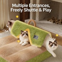 Offre Spéciale : Lit pour Chat Solide et Tendance, Tanière Tunnel, Tapis de Couchage Universel Quatre Saisons Multi-trous Lavable pour Chiens et Chats