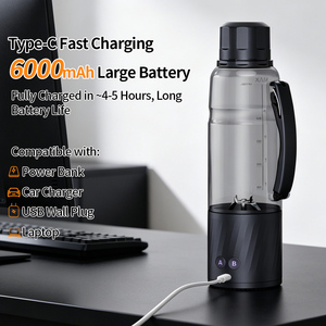 Licuadora Portátil Multifuncional Smoothie Maker con Motor de 370W, Exprimidor Eléctrico para Picnic al Aire Libre, Viajes y Vida Saludable - Product Image 3