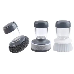 <span class=keywords><strong>Brosse</strong></span> domestique avec distributeur de savon, petite éponge, Pot, palmier, lavage de la cuisine, nettoyage de la vaisselle, 1 pièce - Product Image 1