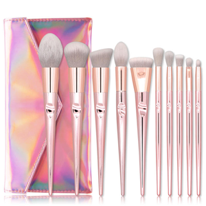 Brochas de Maquillaje Rosas al por Mayor con Material Reforzado y Bolsa de Cuero PU Fácil de Transportar - Product Image 6