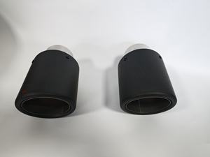 Aksesori knalpot, Universal 76mm tepi Guling serat karbon ujung knalpot pipa pembuangan - Product Image 6