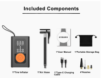 Nouvel Arrivage 2024 Compresseur d'Air Portable Mini Gonfleur de Pneus Pompe à Air pour Pneus de Voiture Vélo et Moto Pompe à Vide Électrique