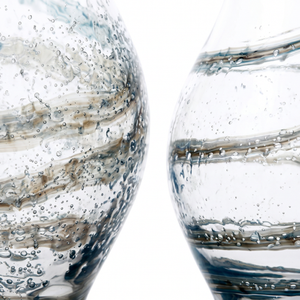Vasi in Vetro Soffiato a Mano Blu Ghiaccio Beige a Spirale a Bolle a Forma di Oliva Centrotavola <span class=keywords><strong>per</strong></span> Tavolo da Pranzo Casa Moderna - Product Image 2