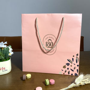 Custom Printed White Kraft <b>Gift</b> <b>Bags</b> Carry <b>Bags</b> with Handles Personalised Logo Promotion Paperbag Packaging for Supermarket Use - Product Image 1