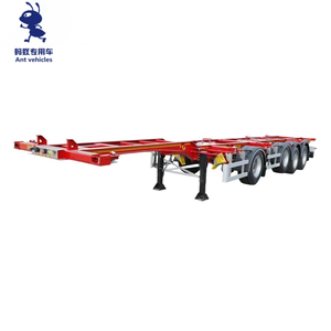 La Chine fabricant 3 essieux 40 pieds/45 pieds conteneur en acier Transport semi-<span class=keywords><strong>remorque</strong></span> pour <span class=keywords><strong>remorque</strong></span> squelette de cargaison - Product Image 3