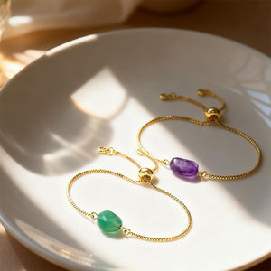 Bracelet en cristal perlé fait main 2026 pour femme, chaîne dorée minimaliste, bracelets délicats, pierres naturelles, bijoux de guérison pour le quotidien - Product Image 5