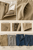 Shorts cargo délavés gris clair pour homme, taille élastique avec cordon de serrage, poches cargo latérales à rabat, poche arrière, coupe ample, longueur mi-cuisse