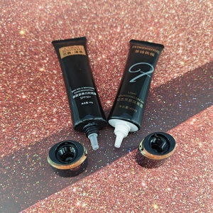 Envase de tubo ovalado suave de plástico de 5 capas para cosméticos de lujo, con boquilla larga, tapón interno y tapa de rosca para crema de protección solar. - Product Image 2
