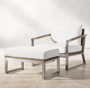 Nuevo Juego de Muebles de Jardín de Lujo para Patio, Sofá de Aluminio y Teca para Exteriores - Product Image 6