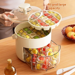Cubo de Almacenamiento de Hielo de Plástico de Grado Alimenticio de Gran Capacidad con Asa y Molde para Cubos de Hielo para Whisky, Almacenamiento de Hielo Doméstico - Product Image 4