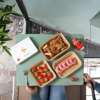 Boîtes en papier kraft épaissi biodégradables, réutilisables, recyclables et micro-ondables Huifang écologiques modernes en gros