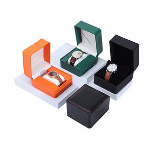 Caja de almacenamiento de reloj de exhibición de cuero PU de un solo cuadrado de lujo Caja de almacenamiento de regalo elegante <span class=keywords><strong>para</strong></span> embalaje de <span class=keywords><strong>accesorios</strong></span> - Product Image 2