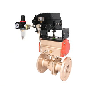 Vanne à boisseau sphérique pneumatique à bride en acier inoxydable DN50 2 pouces avec positionneur pneumatique - Product Image 3