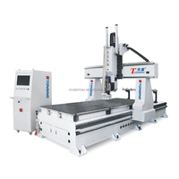 Centre d'usinage CNC à 4 axes ATC pour panneaux courbes, meubles en bois, broche refroidie par air avec composant moteur principal