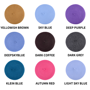 Sonbahar kış zarif deve yün kadın bere kapaklar OEM fransız tarzı düz Minimalist banliyö rahat düz renk yumuşak sıcak şapkalar - Product Image 4