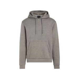 เสื้อฮู้ดดี้ผู้ชายสไตล์เรโทรฟอกสีแบบดิสเทรส ผ้าเทอร์รี่คอตตอน 100% แห้งเร็ว ระบายอากาศได้ดี รับสกรีนโลโก้ - Product Image 2