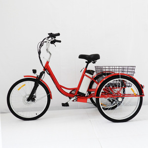 Tricycle électrique CG 24 pouces pour adultes avec vitesses et assistance au pédalage, porte-bagages, <span class=keywords><strong>petit</strong></span> véhicule électrique pour <span class=keywords><strong>le</strong></span> transport - Product Image 4