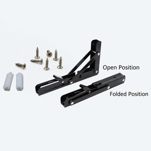 <b>Heavy</b>-<b>Duty</b> <b>Metal</b> Folding <b>Brackets</b> Durable and Non-Rust Steel for Table and Wall Mounted Shelves - Product Image 2