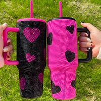 En stock aux États-Unis : Gourde isotherme durable de 40 OZ avec strass scintillants, Mug de voyage thermos de 40 OZ pour la maison, le bureau, l'extérieur et l'usage quotidien