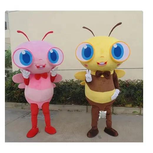 Funtoys abelha casal mascote traje para adultos desenhos animados animal cosplay para anime tema halloween natal festa
