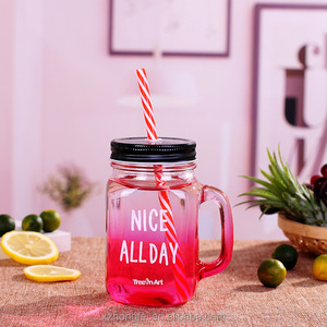 Bouteilles Mason en verre <span class=keywords><strong>de</strong></span> 480 ml (16 oz) avec poignées, forme carrée, pour <span class=keywords><strong>tequila</strong></span>, avec bouchon à vis, impression <span class=keywords><strong>de</strong></span> logo en gros - Product Image 6