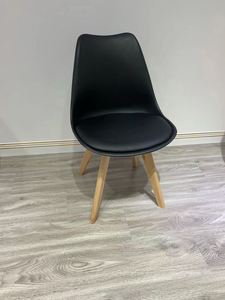 <span class=keywords><strong>Sillas</strong></span> de Plástico Modernas Tipo Tulipán al por Mayor, Silla de Oficina Económica con Patas de Madera, Silla de Comedor Nórdica de PP Fácil de Instalar para Sala de Estar - Product Image 5