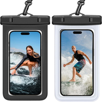 Téléphone étanche en PVC transparent de 7 pouces, style minimaliste, le plus vendu, compatible écran tactile, idéal pour la natation et le rafting en extérieur, vente en gros