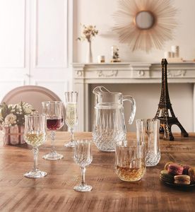 Embossed Diamond Lead-Free <b>Crystal</b> Wine <b>Glasses</b> Sustainable Long Stem Design 150-300ml Capacity for Weddings & Parties - Product Image 5