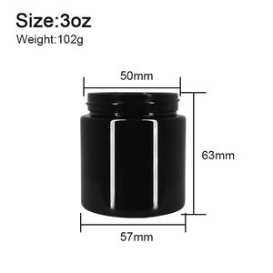 Barattolo in Vetro Nero UV da 3oz con Coperchio Certificato CR a Prova di Bambino |   Vendita all'Ingrosso - Product Image 5