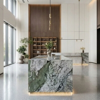 Dalle de quartzite vert royal Patagonia de qualité supérieure, pierre naturelle pour comptoirs de cuisine, murs, design moderne