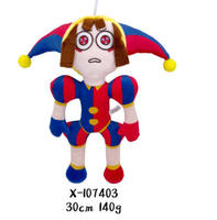 Peluche Clown de Cirque Numérique Joker Anime Cartoon, Rembourrage Polyester Coton PP, Cadeau d'Anniversaire de Noël pour Enfants, Sac OPP