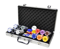 Jeu de jetons de Poker ABS Casino 11.5g, 300 pièces, un ensemble de jetons d'argile colorés avec boîte en aluminium