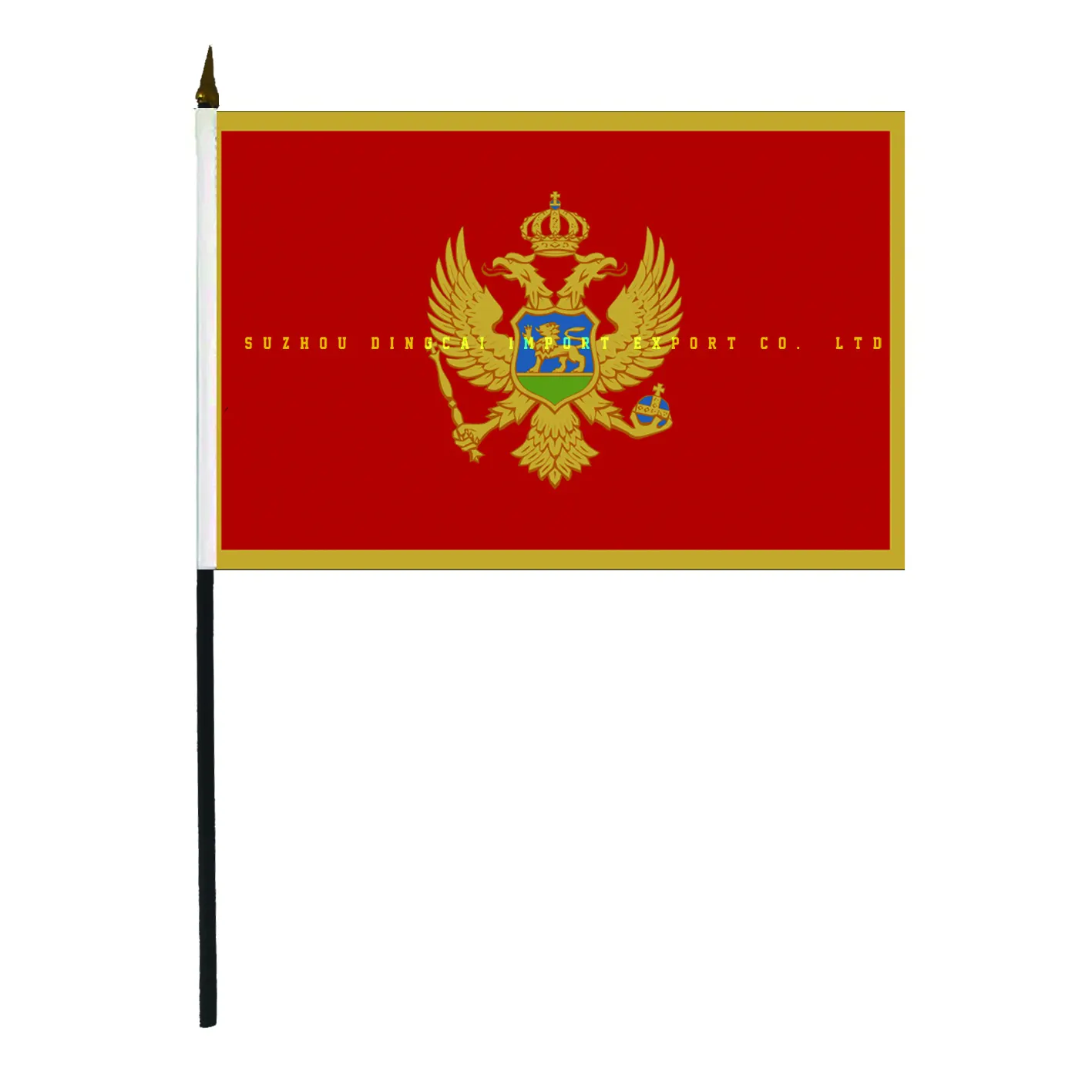 Socialist Republic of Montenegro Mini Flag Hand Held Small Miniature Dominican Flags on Stick