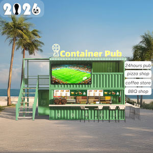 Conteneur en acier extensible de 20 pieds, café, boutique préfabriquée, Coupe <span class=keywords><strong>du</strong></span> <span class=keywords><strong>monde</strong></span> de football 2026, pub, cuisine, restaurant de restauration rapide - Product Image 1