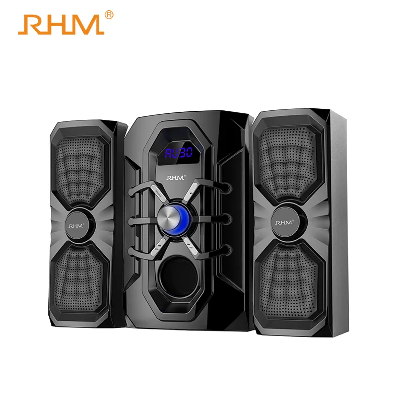 Rhm Theater Systeem 2.1 Multimedia Speaker Met Bt Kleurrijke Led Home Sonorisatie Umitieve Altoparlante Usb Con Stereo Surround 3d