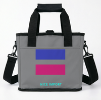 Sac isotherme pliable Androgyne ( Alternate ) Rainbow Cooler Bag pour le travail, le camping, étanche et anti-fuite avec bandoulière