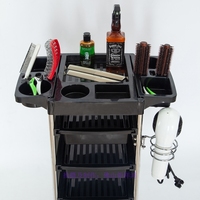 Chariot de Salon Commercial Moderne à 6 Niveaux en Métal, Étagère de Rangement pour Outils de Beauté, Chariot de Coiffure à 4 Roues pour Permanente et Coloration