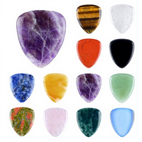 Cross-border Natural Crystal Triangular Guitar Pick for Electric Bassist Sweeping String Instrument Playing Jade Agate Gift Made