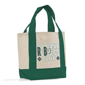 Robotics Club Design <b>Medium</b> Boat Tote <b>Bag</b> Two Tone Canvas High School STEM and Tech Club Souvenir <b>Bag</b> Student Club Shopping <b>Bag</b> - Product Image 1