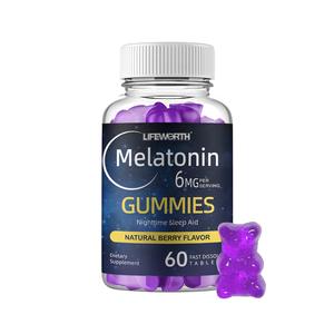 LIFEWORTH tablet 150 hitungan alat bantu tidur untuk dewasa 5-htp Melatonin Magnesium Balsem Lemon ekstrak Gelatin-pil <span class=keywords><strong>vitamin</strong></span> bebas - Product Image 2